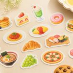 シールステッカーをテーマにしたイメージイラスト